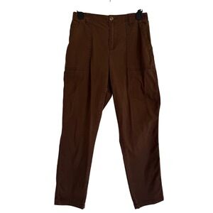 Old Navy Womens Brown High Rise Utility Carpenter Tapered Ankle Pants Size S